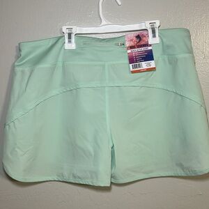 Reel Legends Womens XL Beach Active 3” UPF Shorts Mint Spandex Blend Quick Dry